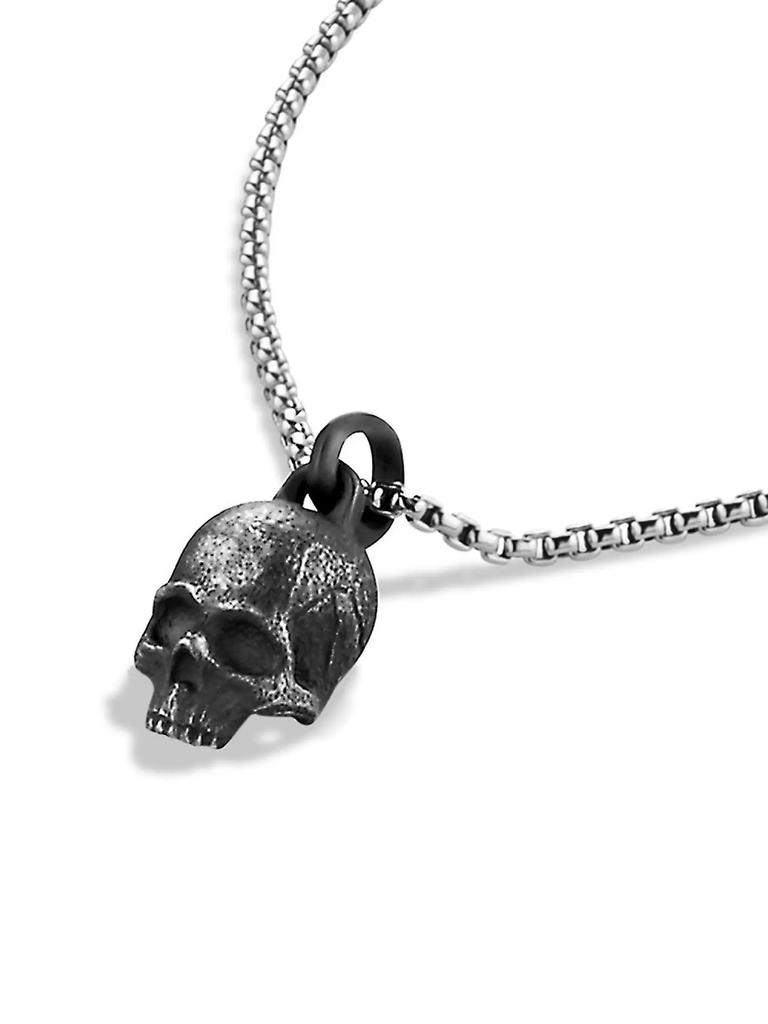 David Yurman Sterling Silver Waves Skull Amulet