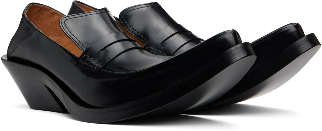 EGONLAB Black Spike Loafers 4