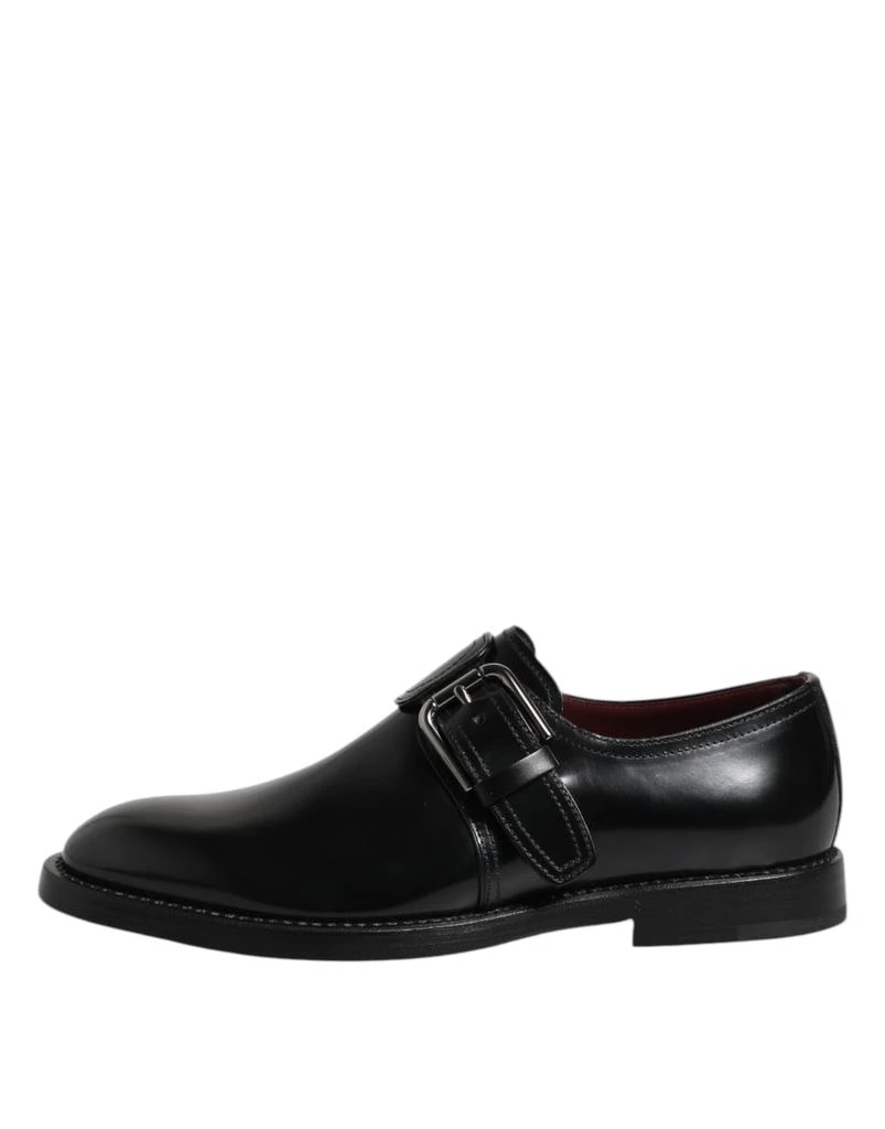 Dolce & Gabbana Dolce & Gabbana Black Leather Monk Strap Derby Formal Shoes 6