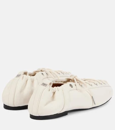 Ganni Lace-up ballet flats 2