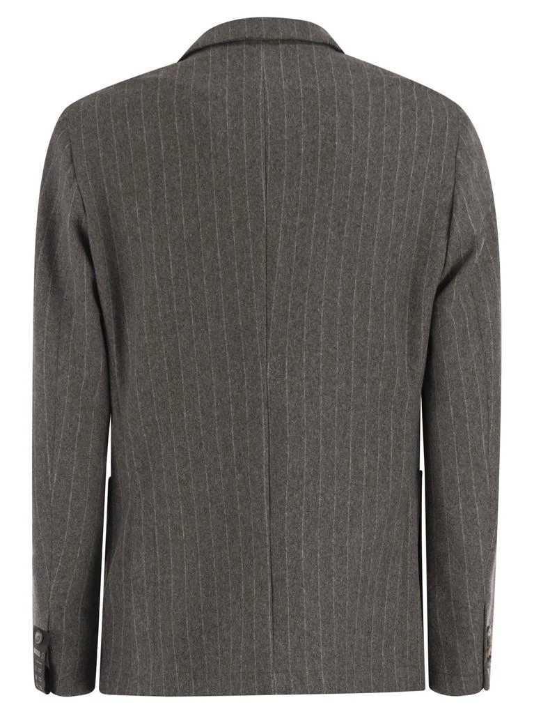 Hugo Boss Slim-Fit Blazer In Stretch Striped Flannel 2