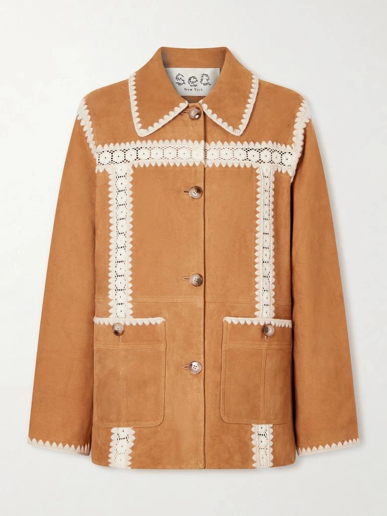 Sea Irena Embroidered Suede Jacket