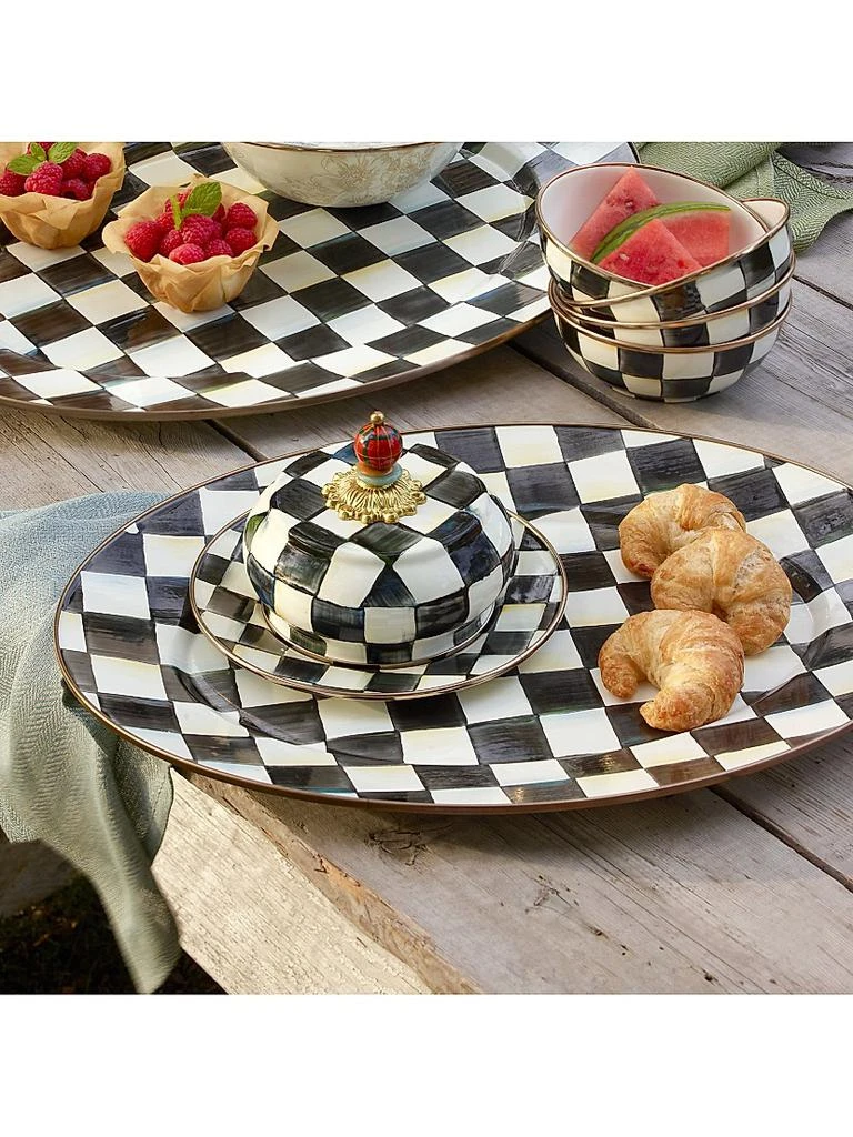 MacKenzie-Childs Checked Oval Platter 4