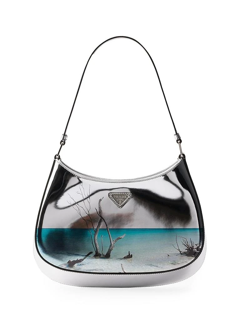 Prada Cleo Printed Brushed Leather Shoulder Bag 1