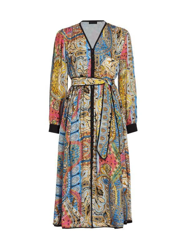 Tahari The Camren Paisley Silk Dress 6