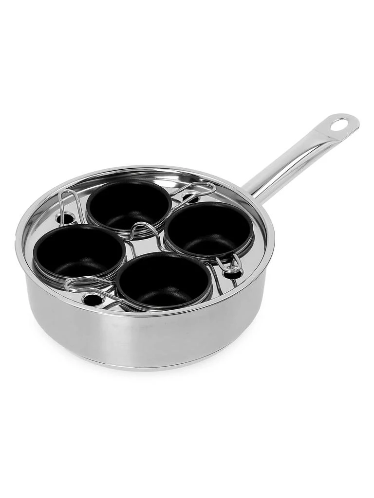 Demeyere Resto 4 Cup Stainless Steel Egg Poacher Set 5