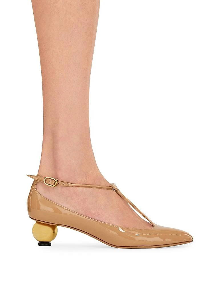 Salvatore Ferragamo Tania 40MM Leather T-Strap Pumps 7