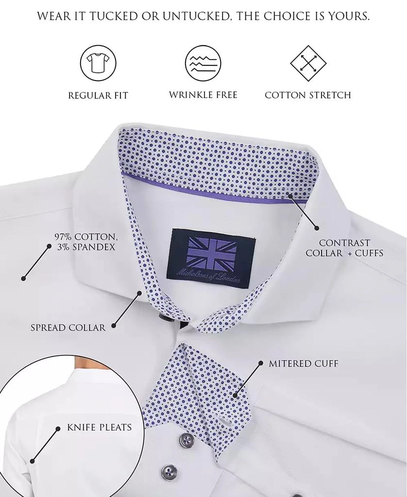 Society of Threads Men's Solid Texture Dress Shirt 5
