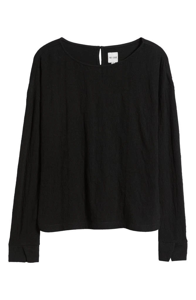 NIC+ZOE Relaxed Fit Cotton Jacquard T-Shirt 5