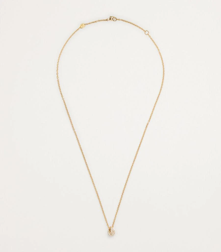 Engelbert Yellow Gold and Pavé Diamond Legacy Knot Necklace 3