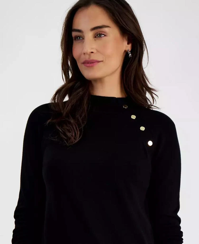 JM Collection Petite Hardware-Detail Sweater, Created for Macy's 3