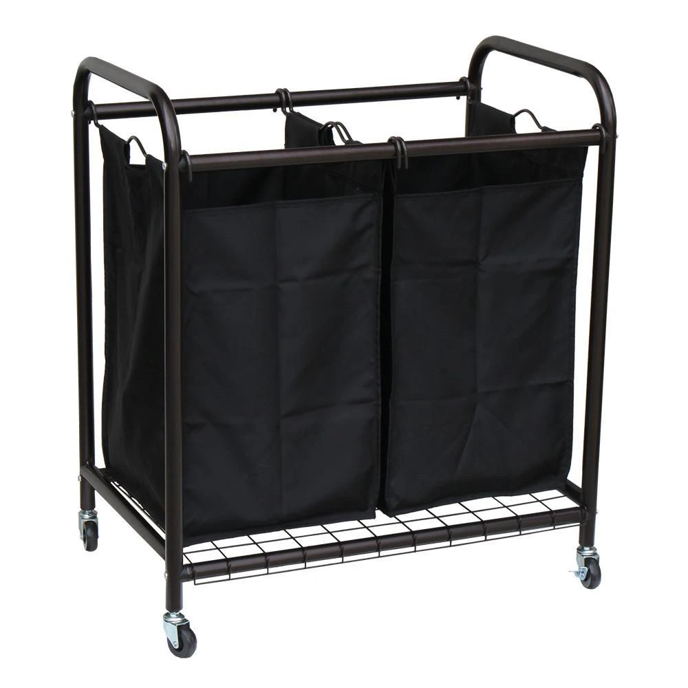 Oceanstar 2-Bag Rolling Laundry Sorter 1