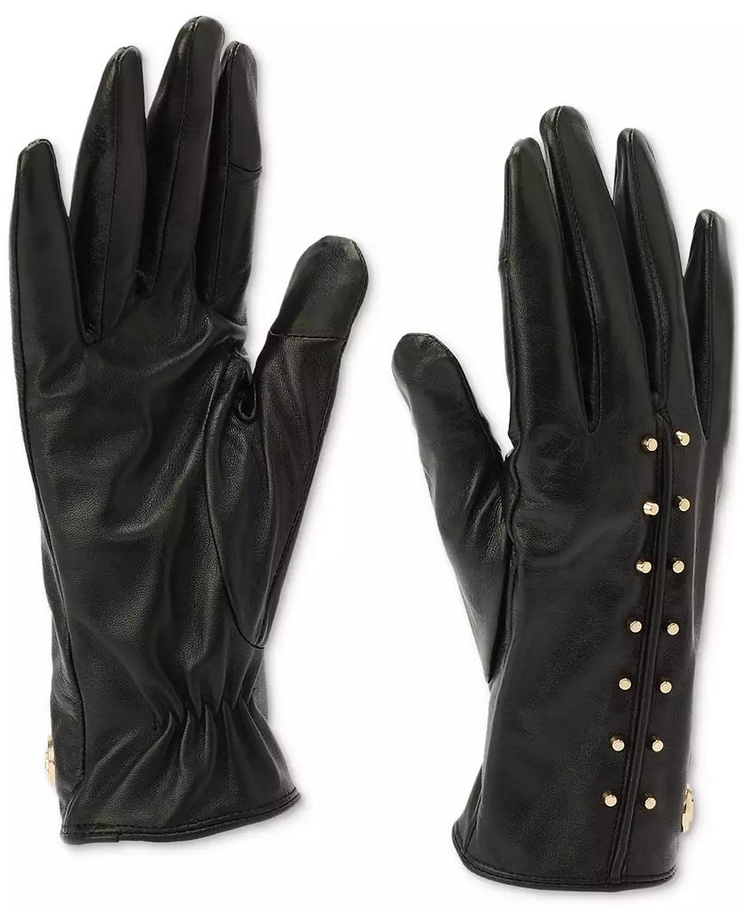 MICHAEL MICHAEL KORS Leather Astor Studded Tech outlet Gloves Size Small