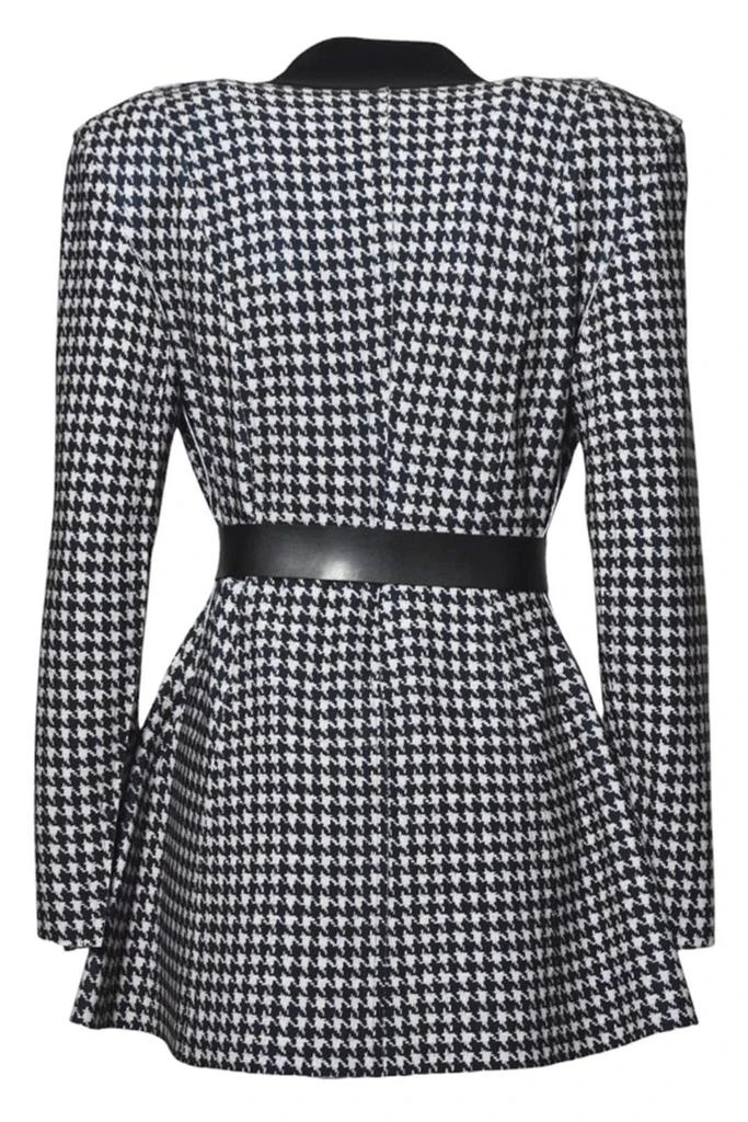 Norma Kamali Norma Kamali Houndstooth Belt Detailed Jacket 2