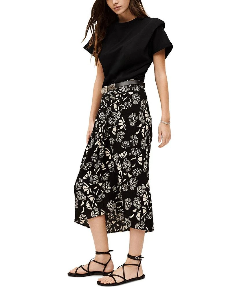 ba&sh Jupe Annie Floral Asymmetric A Line Skirt 5