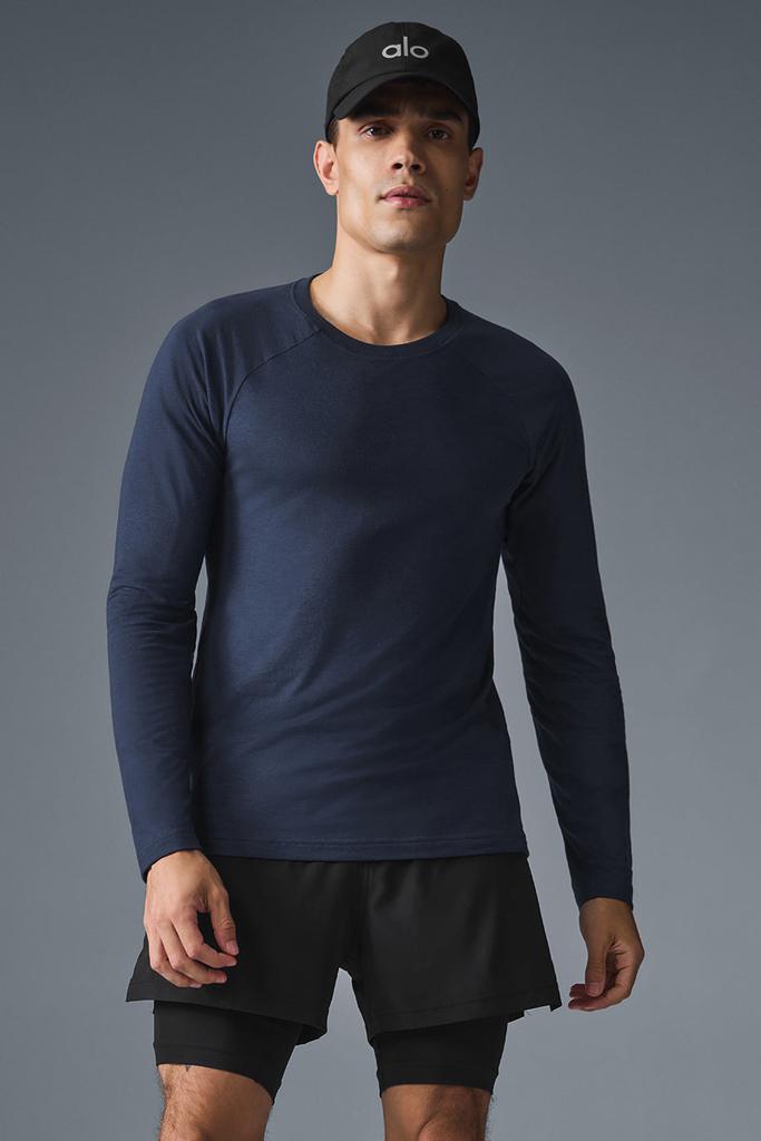 Alo Triumph Long Sleeve Tee - Navy