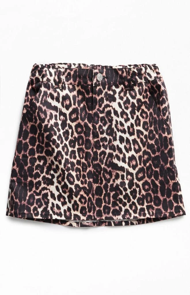 CRIMSON & CLOVER Kids Leopard E-Waist Mini Skirt 2