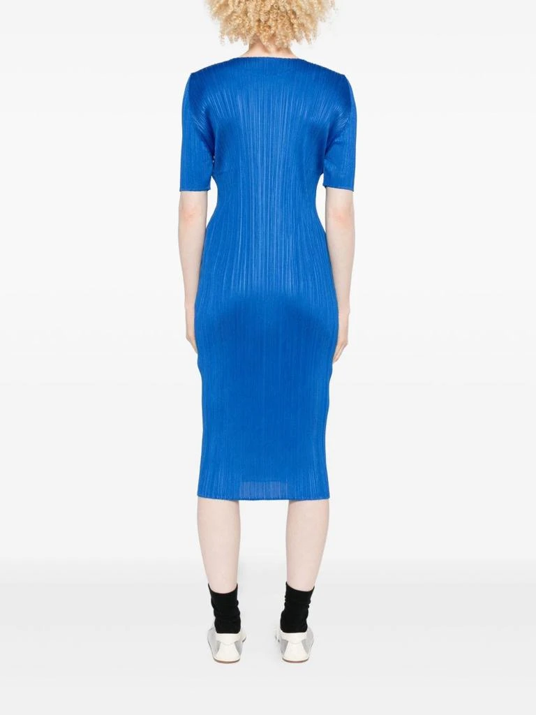 modest beach dresses Pleats Please by Issey Miyake Blue Pleated Asymmetrical Petal Tunic Dress –  Featherstone Vintage main image 0