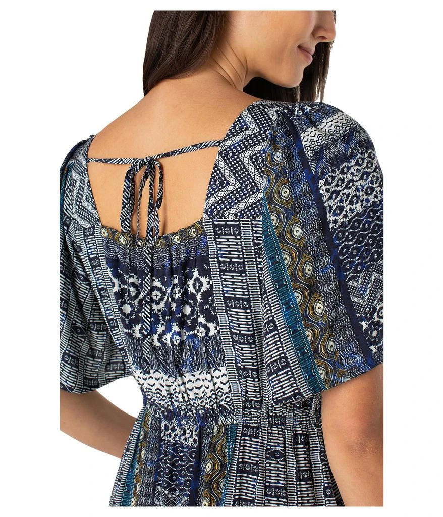 Liverpool Los Angeles Elbow Sleeve Square Neck Woven Maxi Dress With Pockets 4