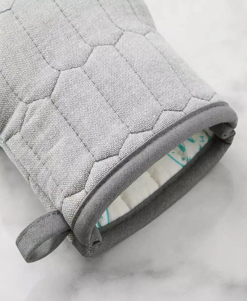 Martha Stewart Honeycomb Quilted Chambray Mini Oven Mitt Set, 5.5" x 8" 2