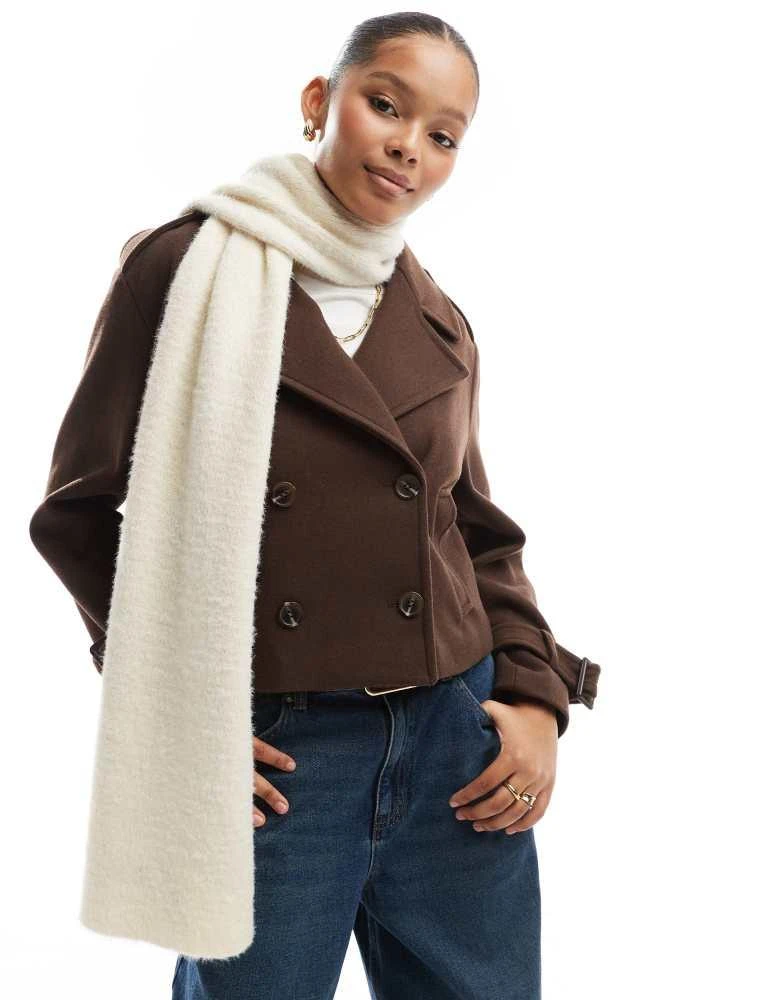 Cotton:On Cotton On fluffy scarf in ecru 1