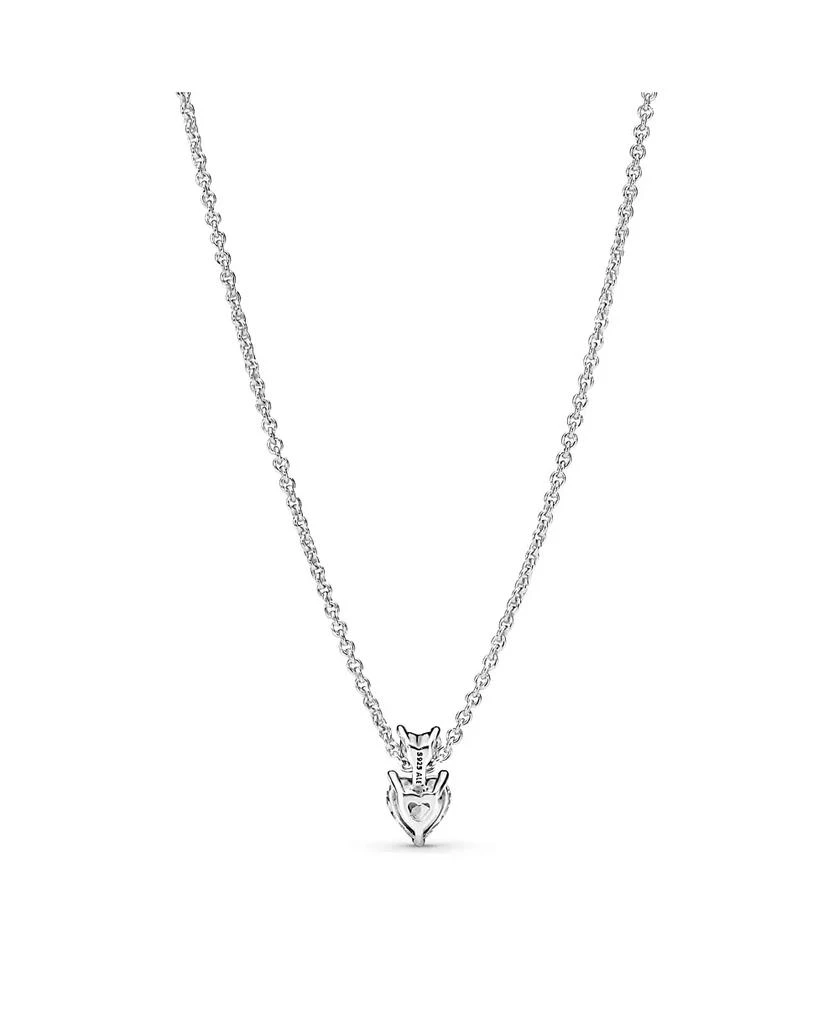 PANDORA Timeless Sterling Silver Double Heart Pendant Sparkling Cubic Zirconia Collier Necklace 2