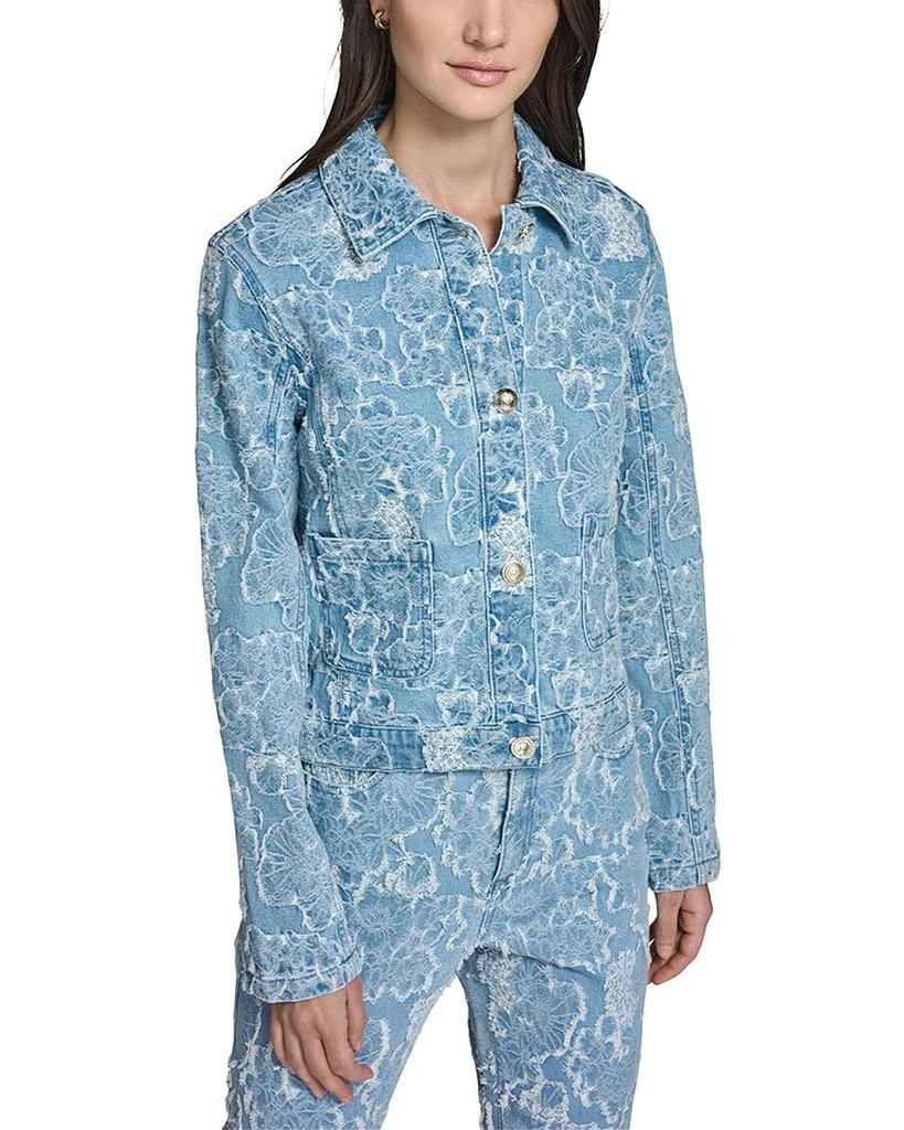 Karl Lagerfeld Paris Floral Denim Jacket 1