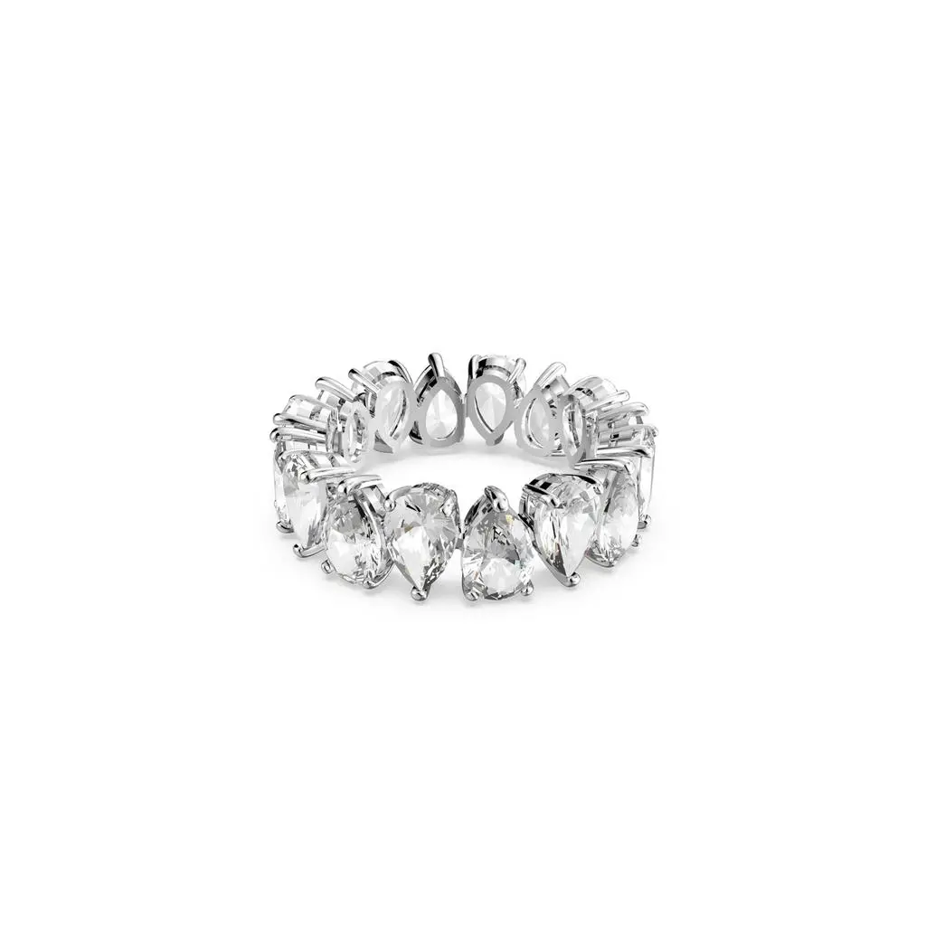 Swarovski Matrix vittore ring drop cut white rhodium plated 6