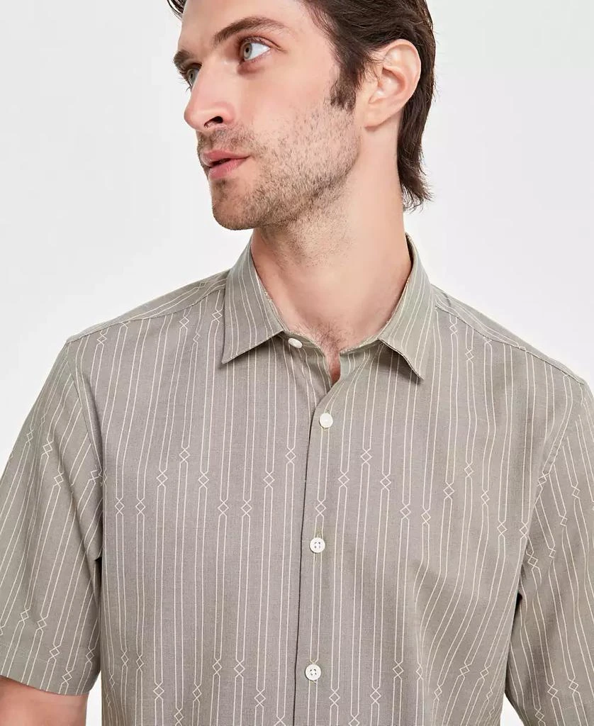 Alfani Men's Lobby Elevator Regular-Fit Stripe Button-Down Shirt, Created for Macy's 3