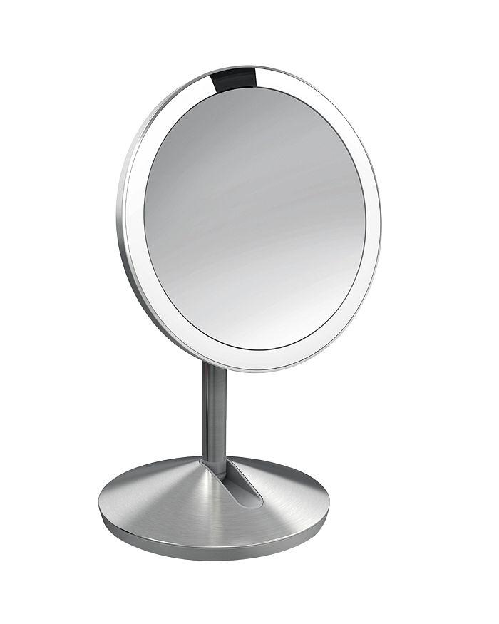 simplehuman Mini Sensor Makeup Mirror with Travel Case, 5", 10x Magnification