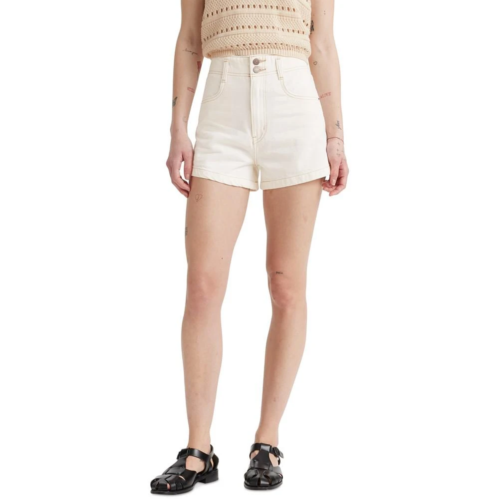Levi's High-Waisted Cotton Mom Shorts 1