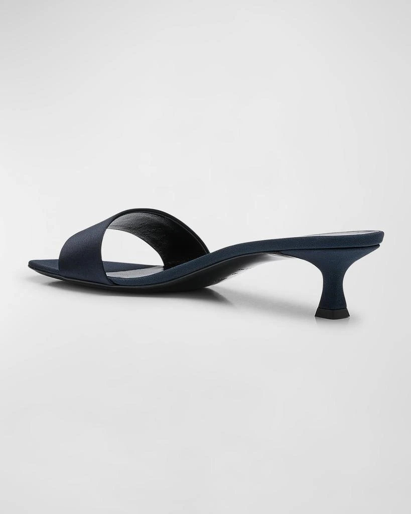 The Row Silk Kitten-Heel Slide Sandals 3