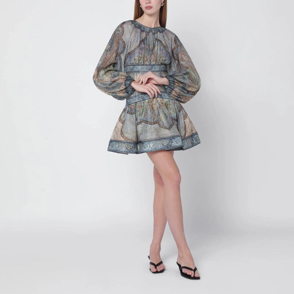 knee length dresses for ladies Petunia Tapestry Mini Dress | Red, Green & Tan main image 0