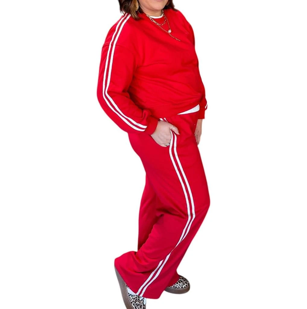 Little Daisy Closet Little Daisy Closet - Striped Crewneck and Sweatpant Set
