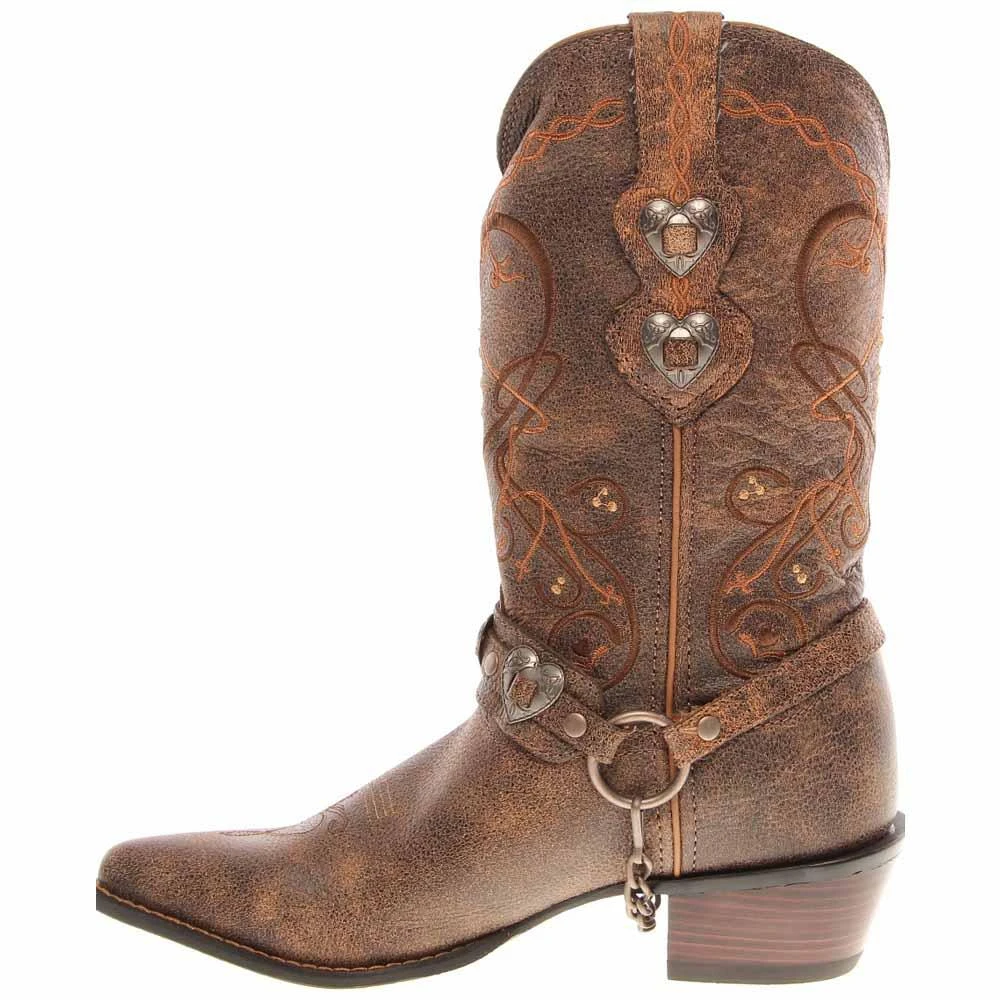 Durango Crush Heartbreaker Pointed Toe Cowboy Boots 4