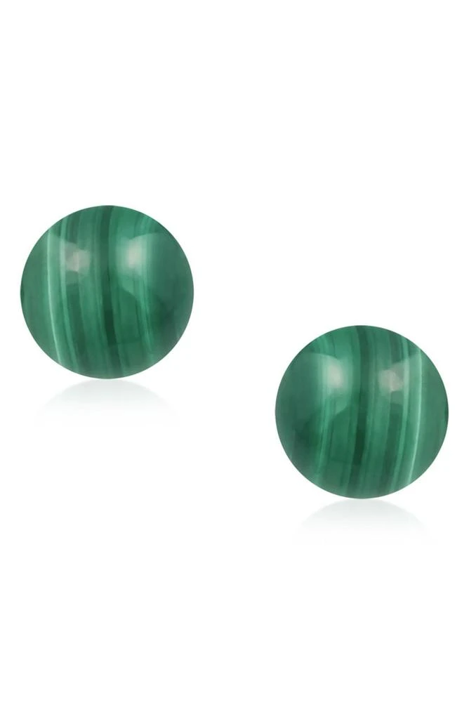 BLING JEWELRY Sterling Silver Semi-Precious Stone 10mm Ball Stud Earrings 1