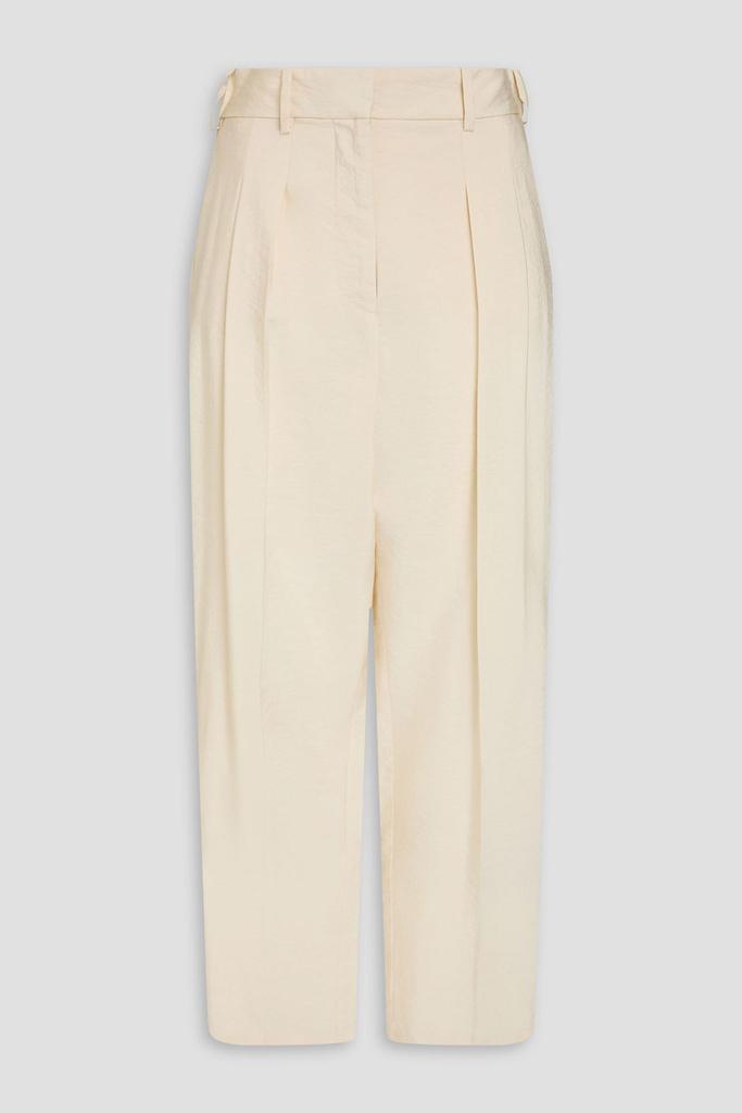 Joseph Tarn pleated silk-blend drill wide-leg pants