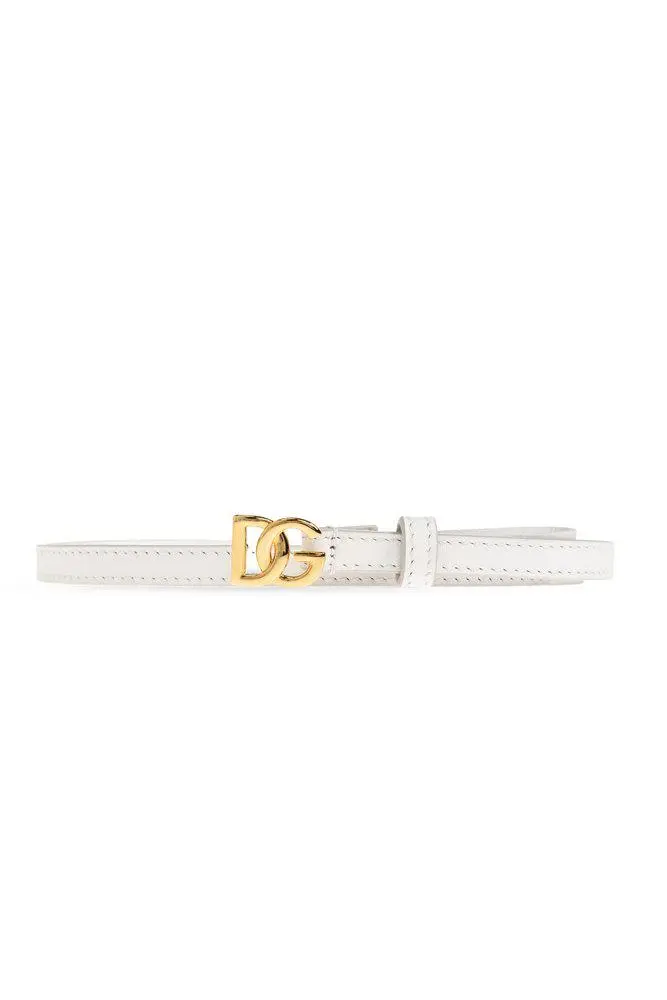 Dolce & Gabbana Dolce & Gabbana Logo Buckle Leather Belt