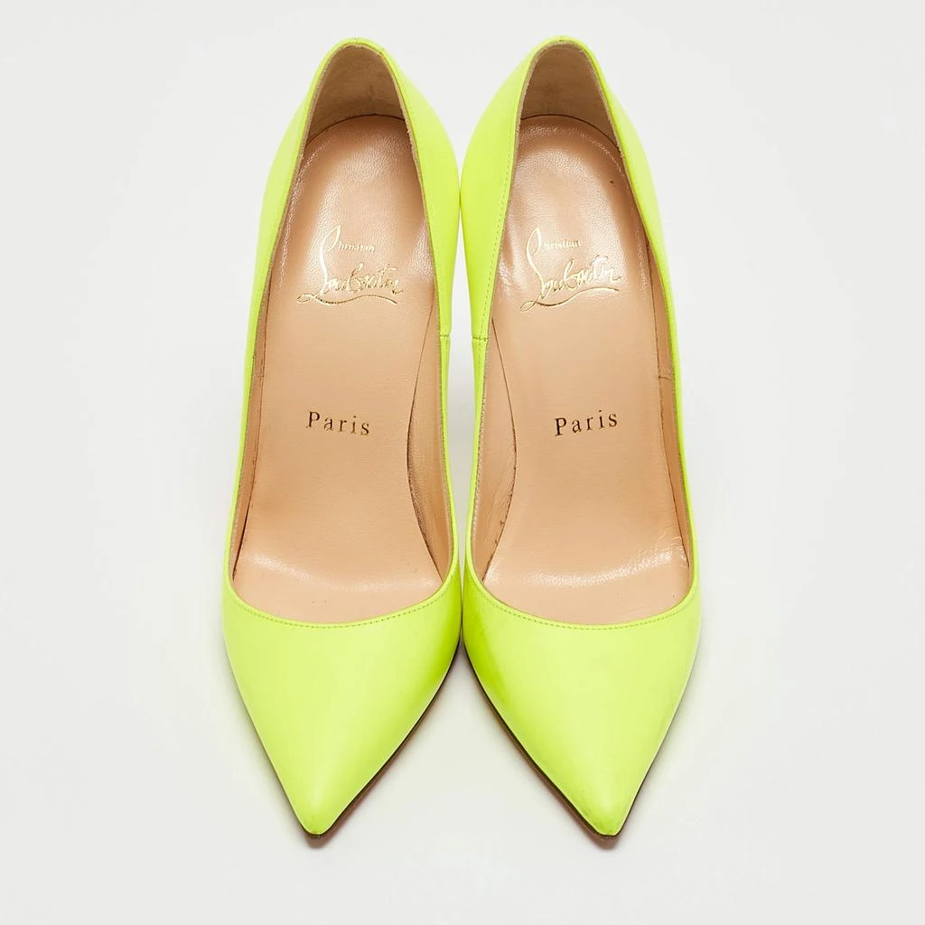 Christian Louboutin Christian Louboutin Neon Green/White Leather Pigalle Follies Pumps Size 36.5 3