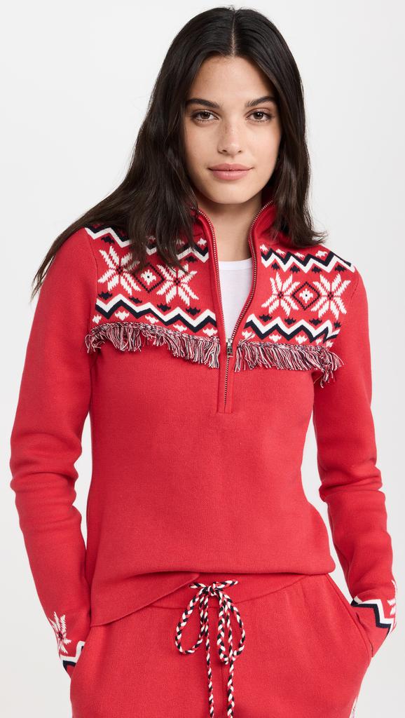 The Upside Keystone Blanche Half Zip Sweatshirt