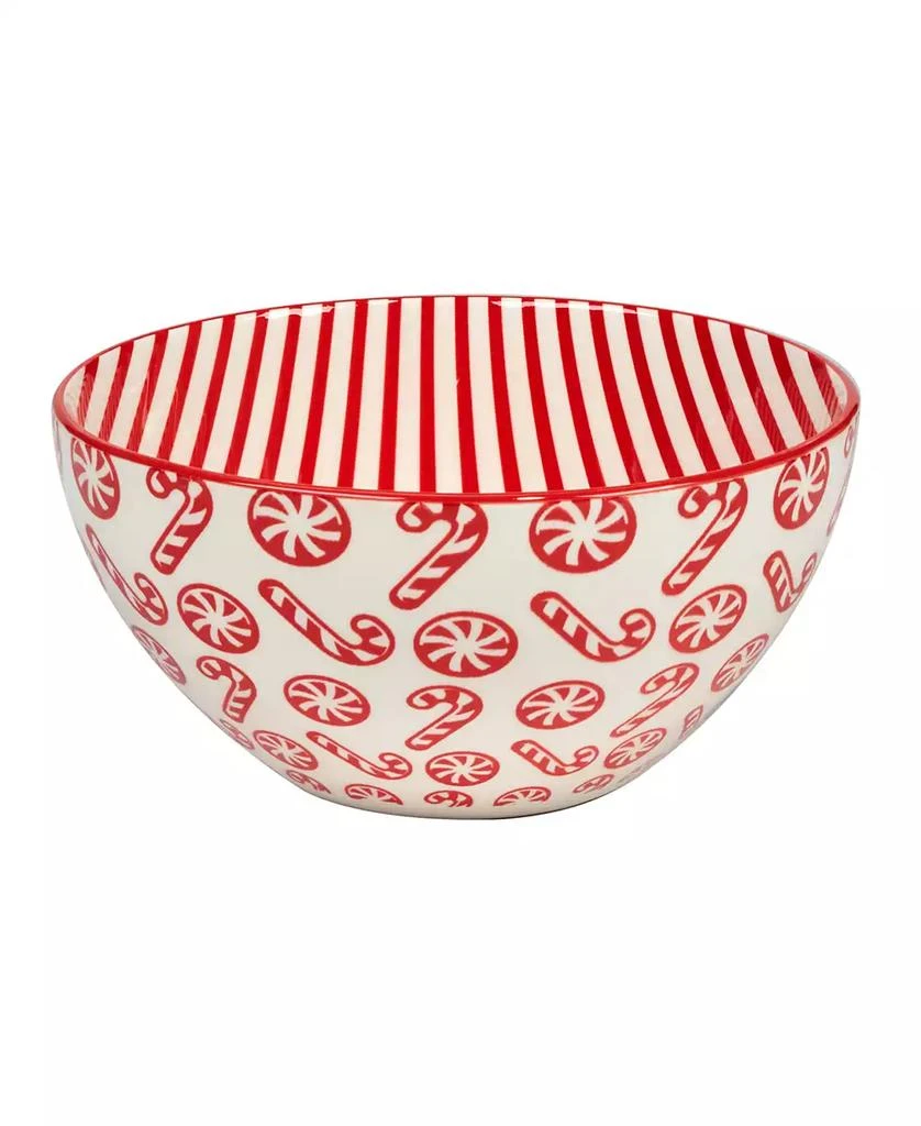 Certified International Peppermint Candy 30 oz All Purpose Bowls Set of 6, Service for 6 7