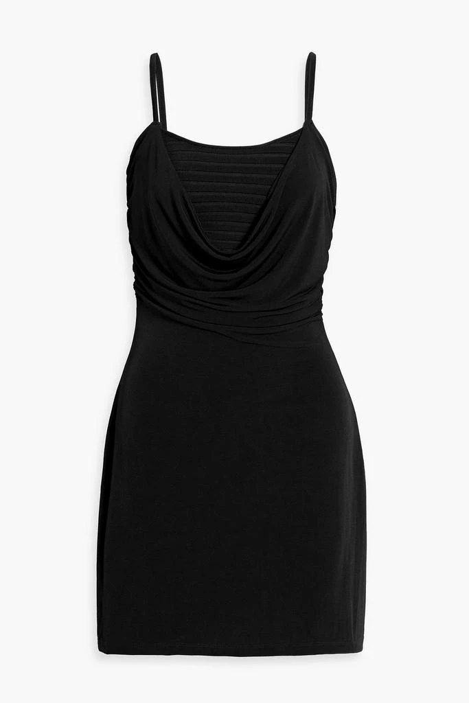 herve leger black mini dress HERVE LEGER BLACK BEAD AND KNIT MINI DRESS XSMALL