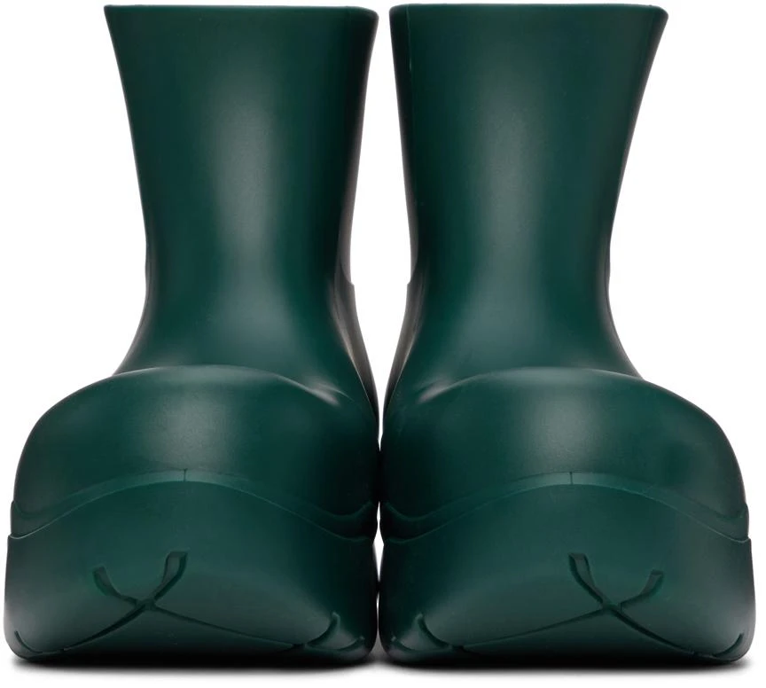Bottega Veneta Green Matte Puddle Chelsea Boots 2
