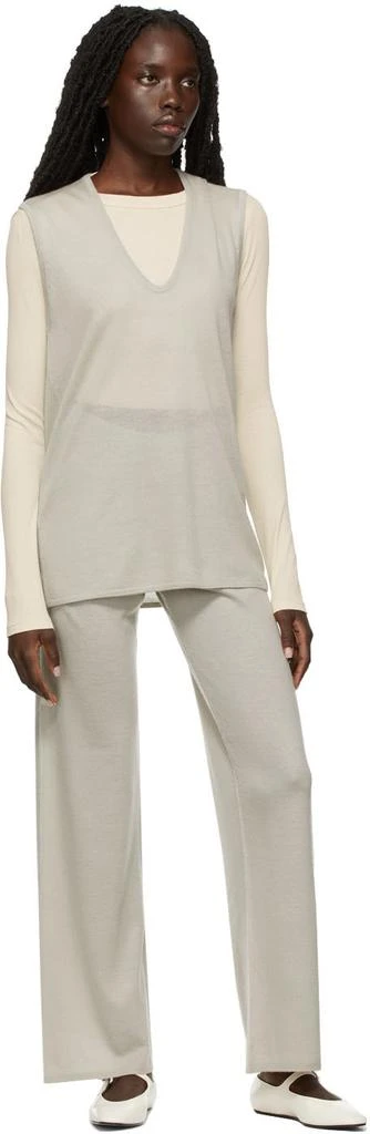 Frenckenberger Grey Wide Leg Lounge Pants 4
