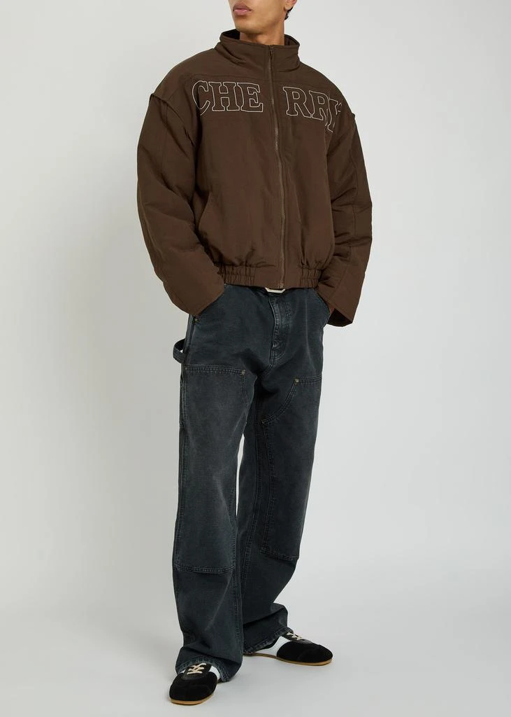 CHERRY LOS ANGELES Pit Crew logo-embroidered padded nylon jacket 4