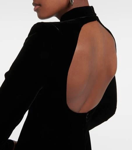 Oscar de la Renta High-neck velvet gown 5