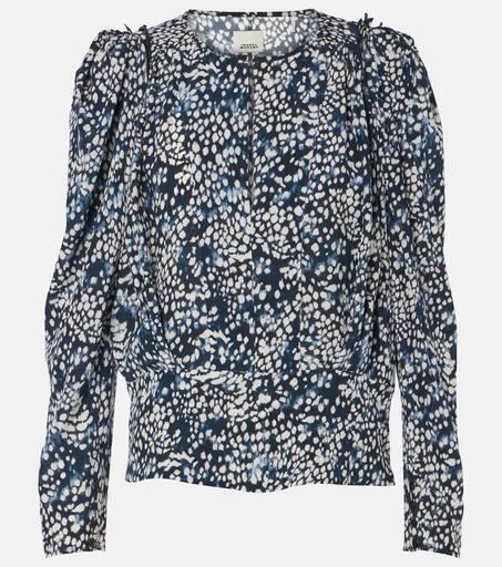 Isabel Marant Zarga printed silk-blend blouse 1