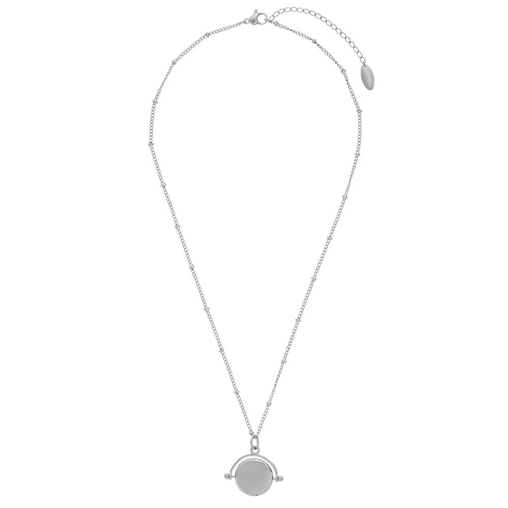 Orelia LUXE LUXE Faceted Disc Spinner Necklace 5