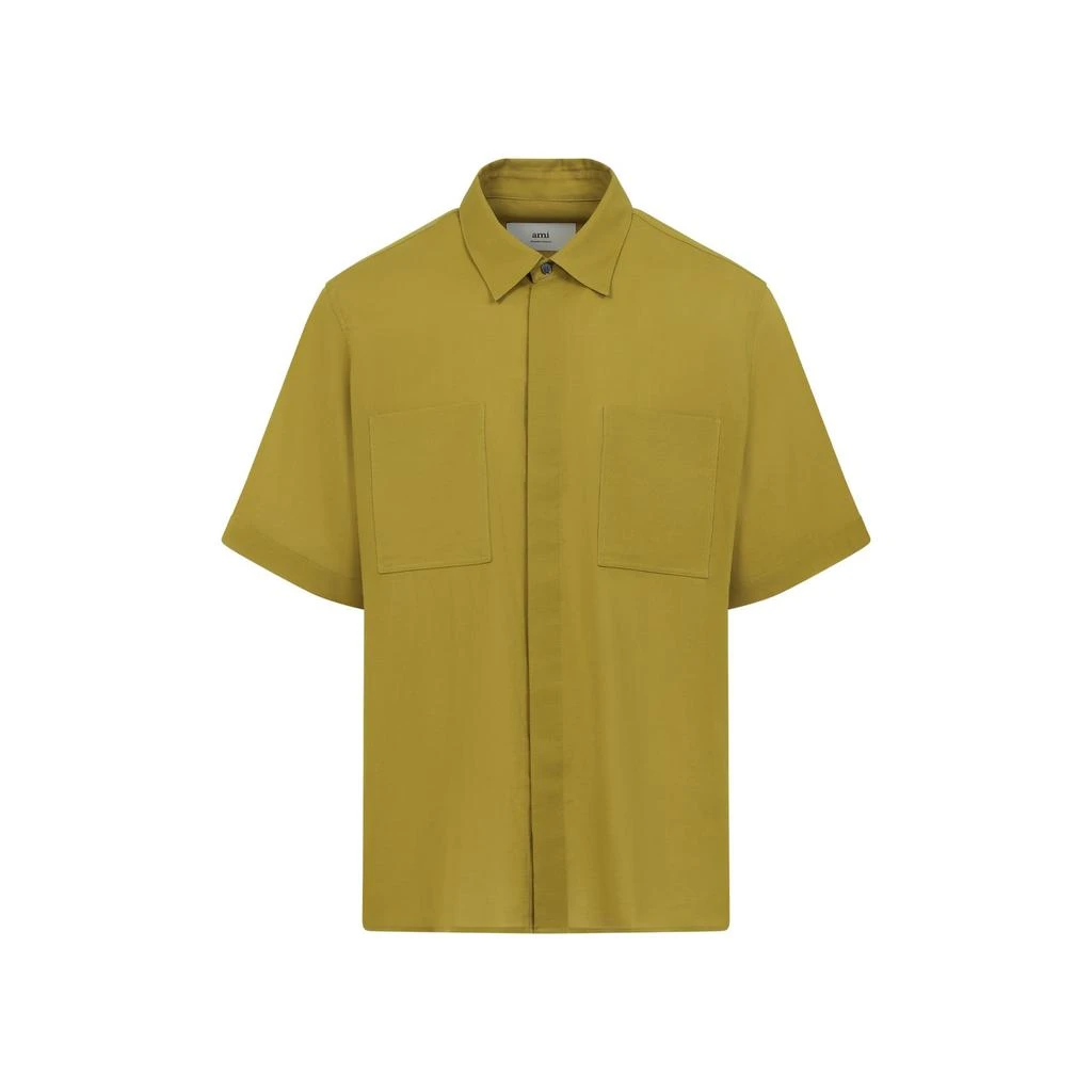 AMI AMI Paris Short Sleeved Straight Hem Shirt 1