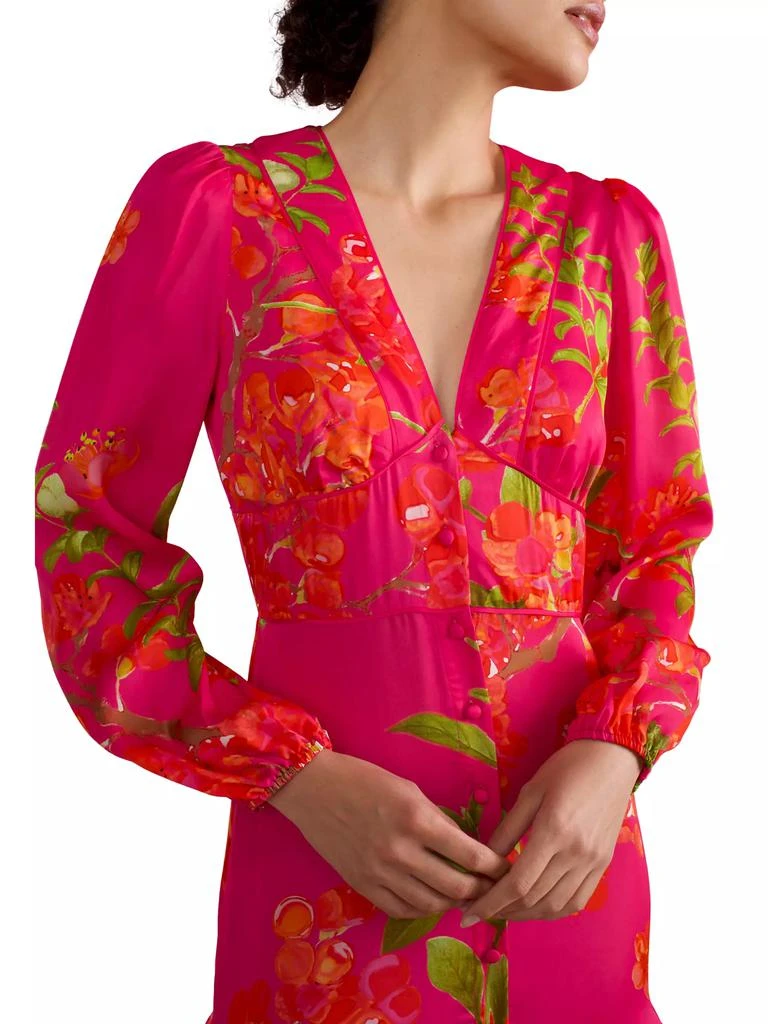 Cynthia Rowley Floral Print Button-Up Maxi Dress 4